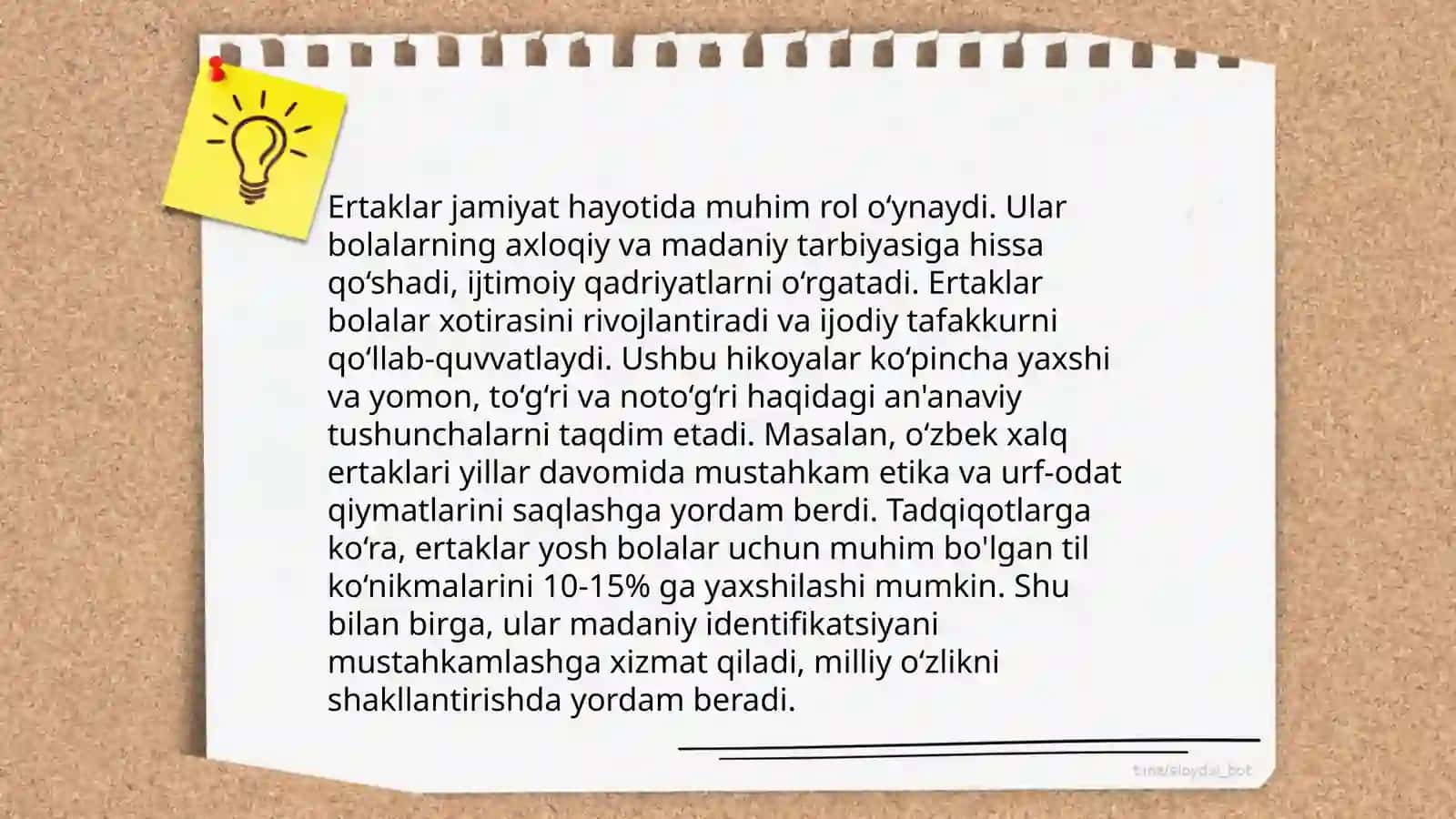 Oʻquvchilarni hikoya va ertak janri bilan tanishtirish 4