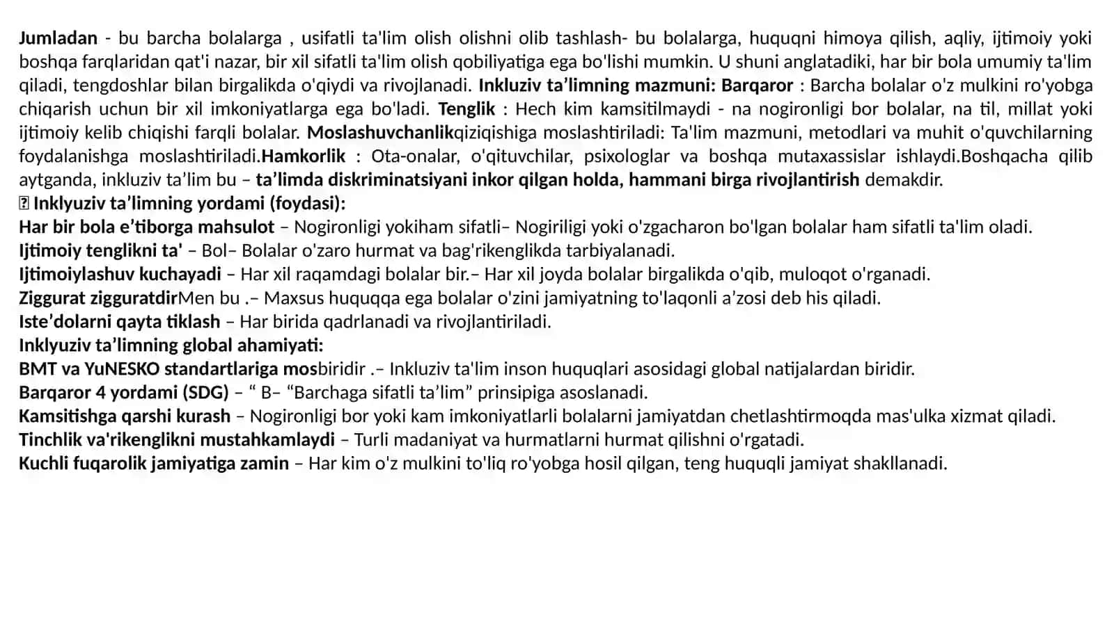 Inklyuziv ta‘lim dunyo qarash va ta‘limiy nuqtai nazardan inklyuziv ta`lim rivojidagi xalqaro tajriba 4
