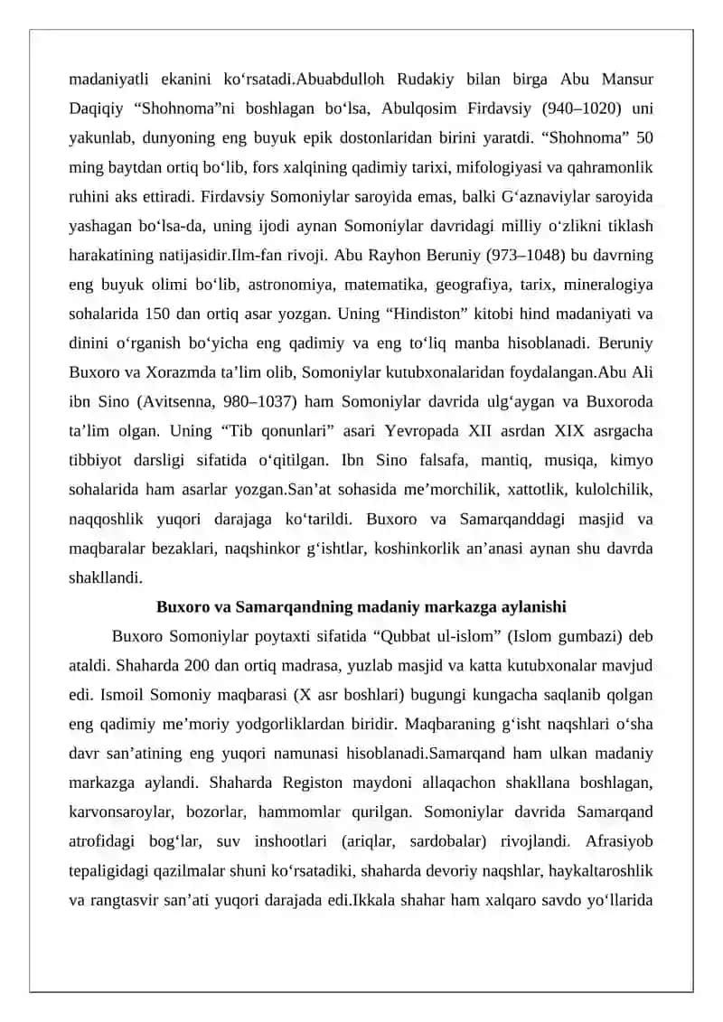 Somoniylar va Qoraxoniylar davrida ijtimoiy-madaniy jarayonlar 4