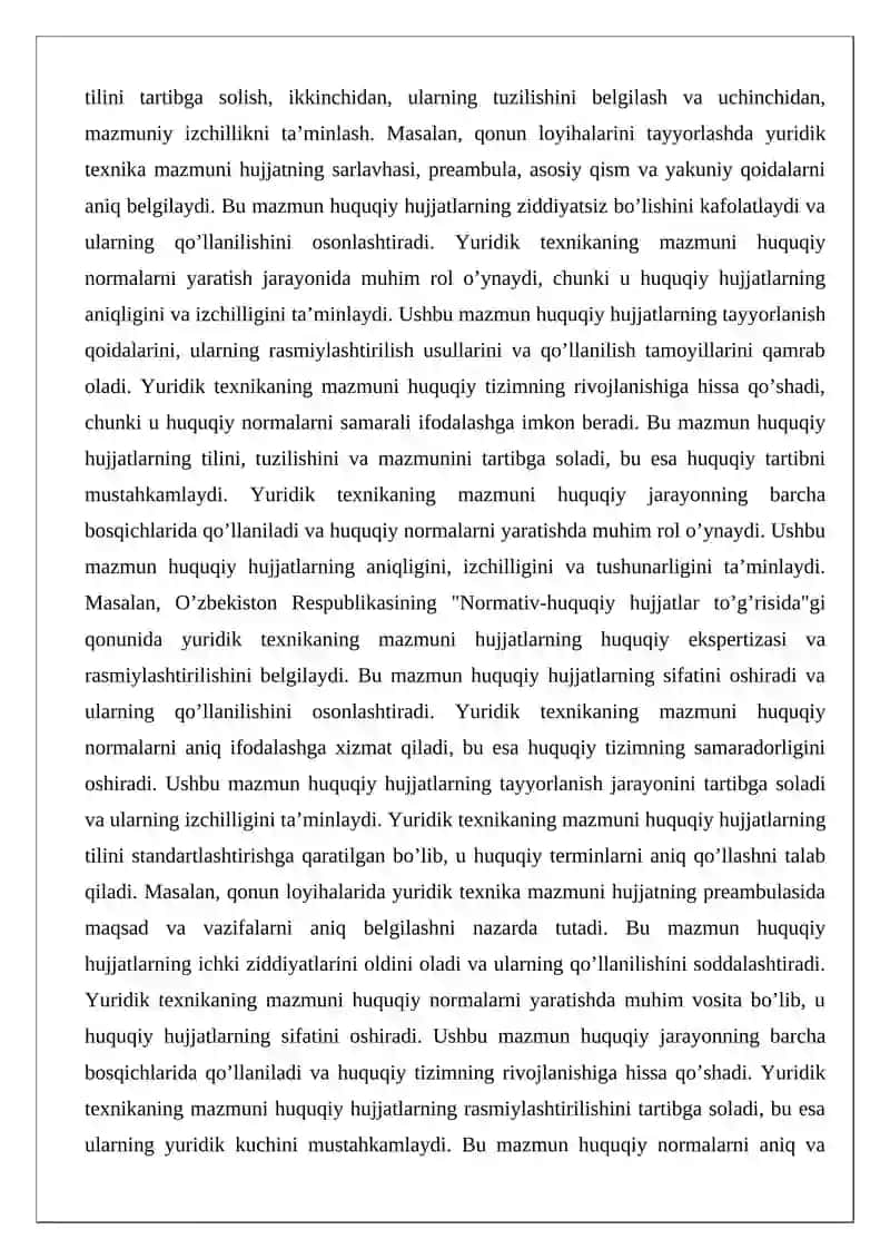 Yuridik texnikaning tartib-taomil qoidalari 4