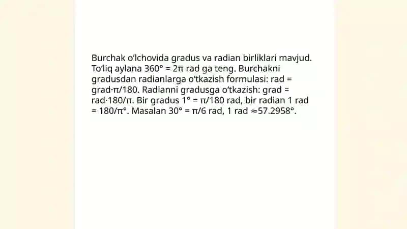Trigonometriyaga kirish 4