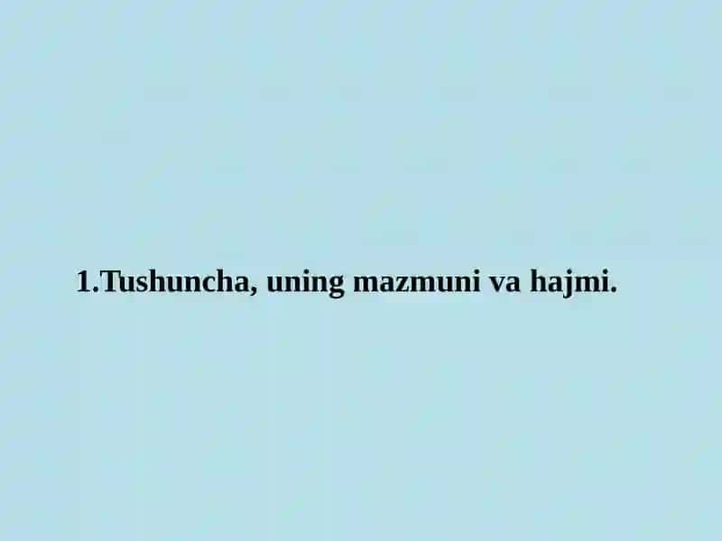 Tafakkur shakllari, tushuncha, hukm va xulosa. 4