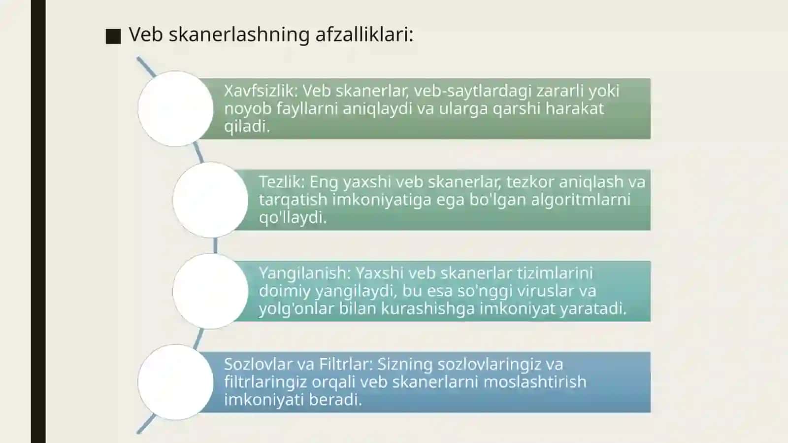 Veb skanerlash va indekslar. brauzer xususiyatlari. Сrawler arxitekturasi 4