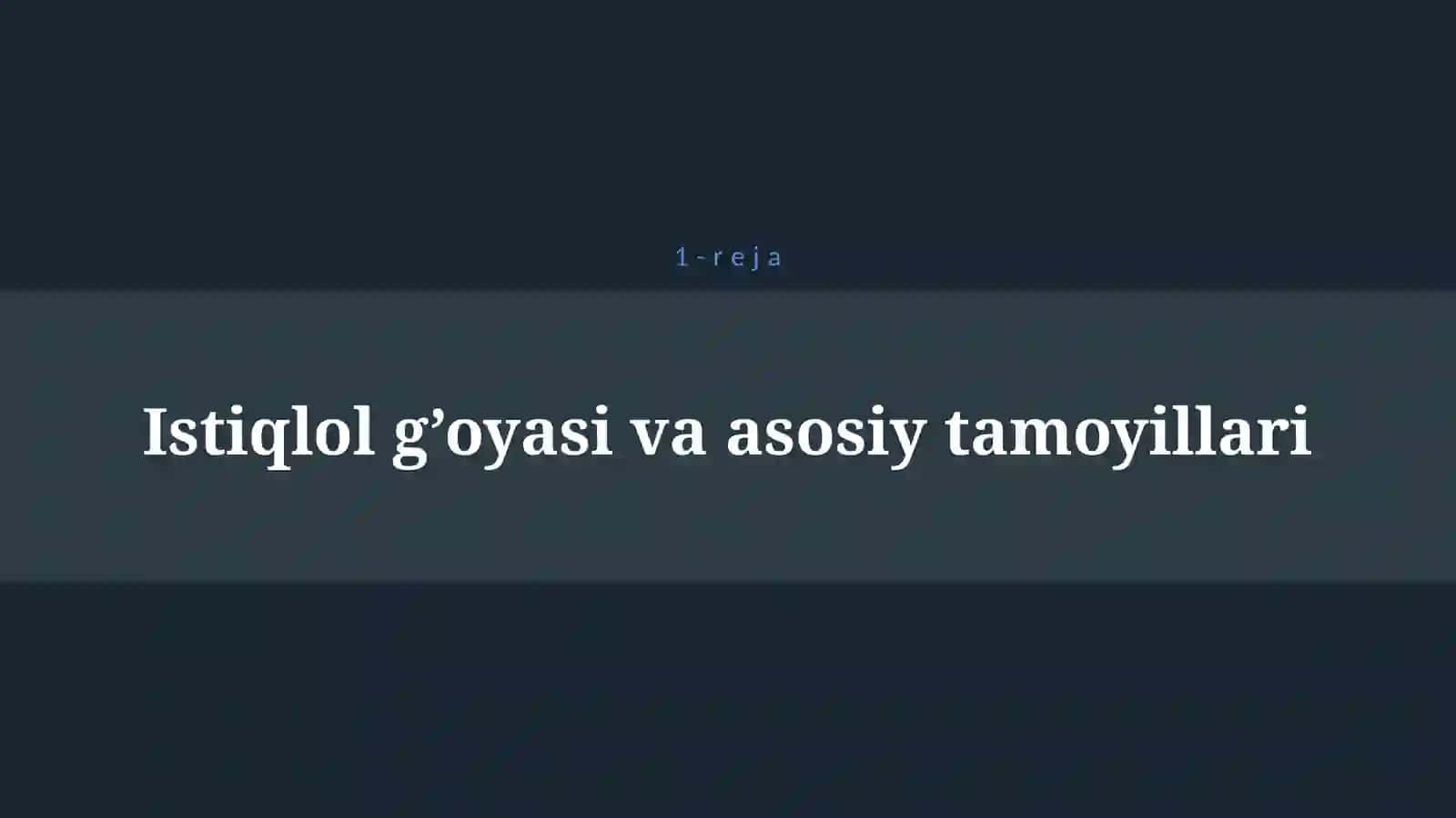 O’ZBEKISTONNING O’Z ISTIQLOL VA TARAQQIYOT YO’LI TARAQQIYOTNING O’ZBEK MODELI 4