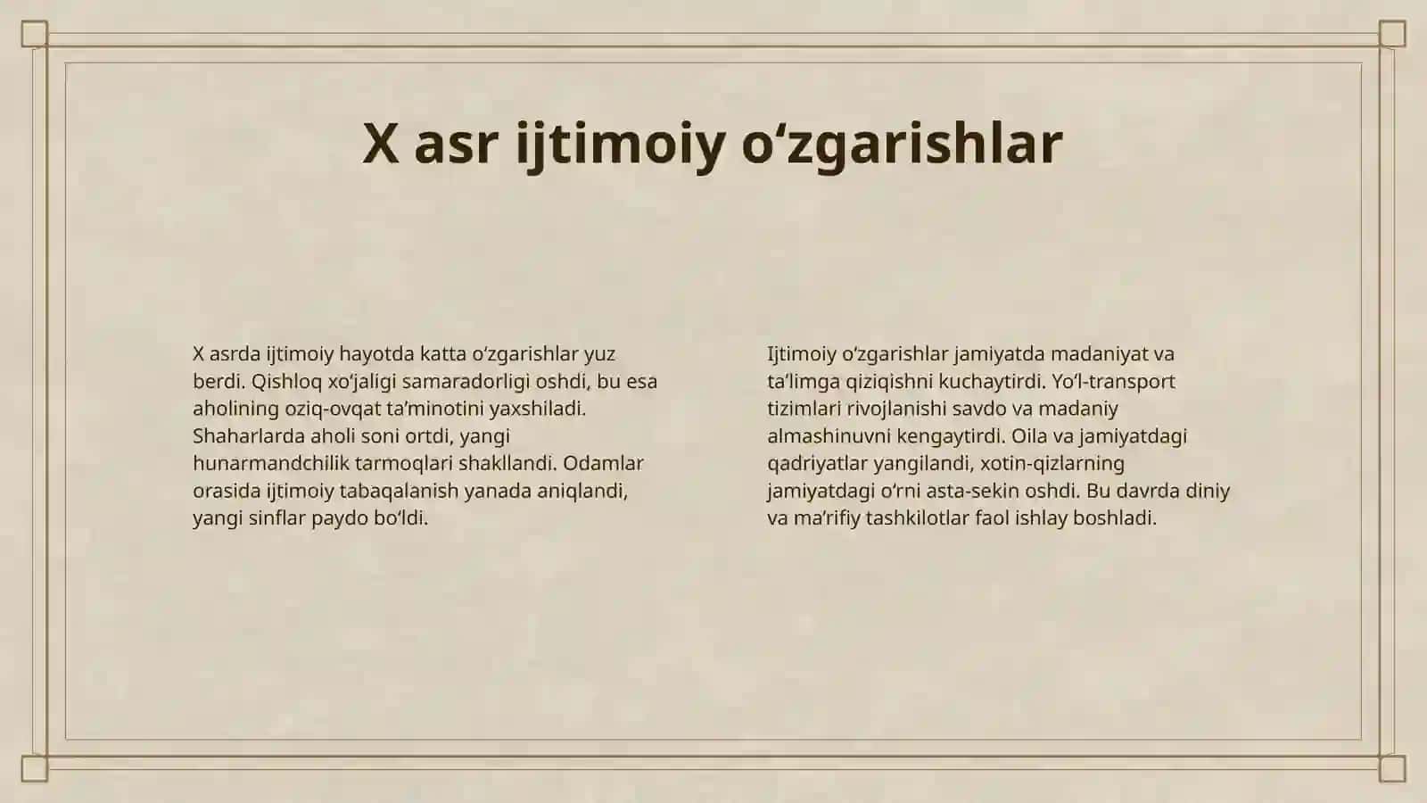 IX-XII ASRLARDA MAMLAKATIMIZ HUDUDIDA RO‘Y BERGAN MADANIY UYG‘ONISH (RENESSANS) 4