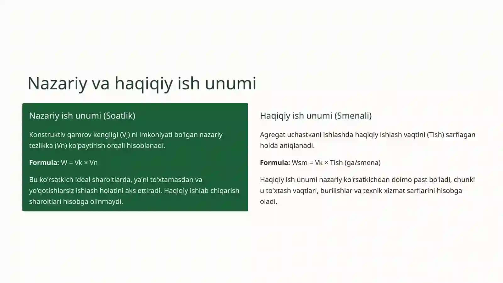 Mashina-traktor agregatlarining ish unumi va uni oshirish yo'llari 4