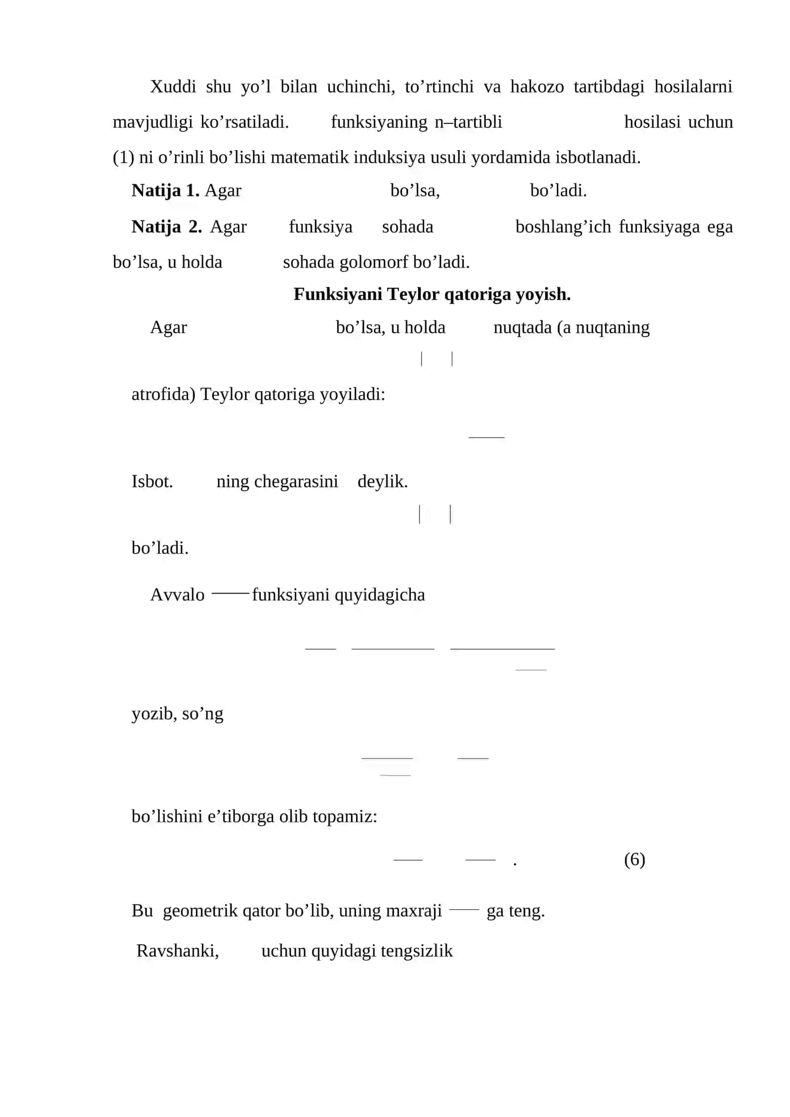 Golomorf funksiyalarning xossalari 4
