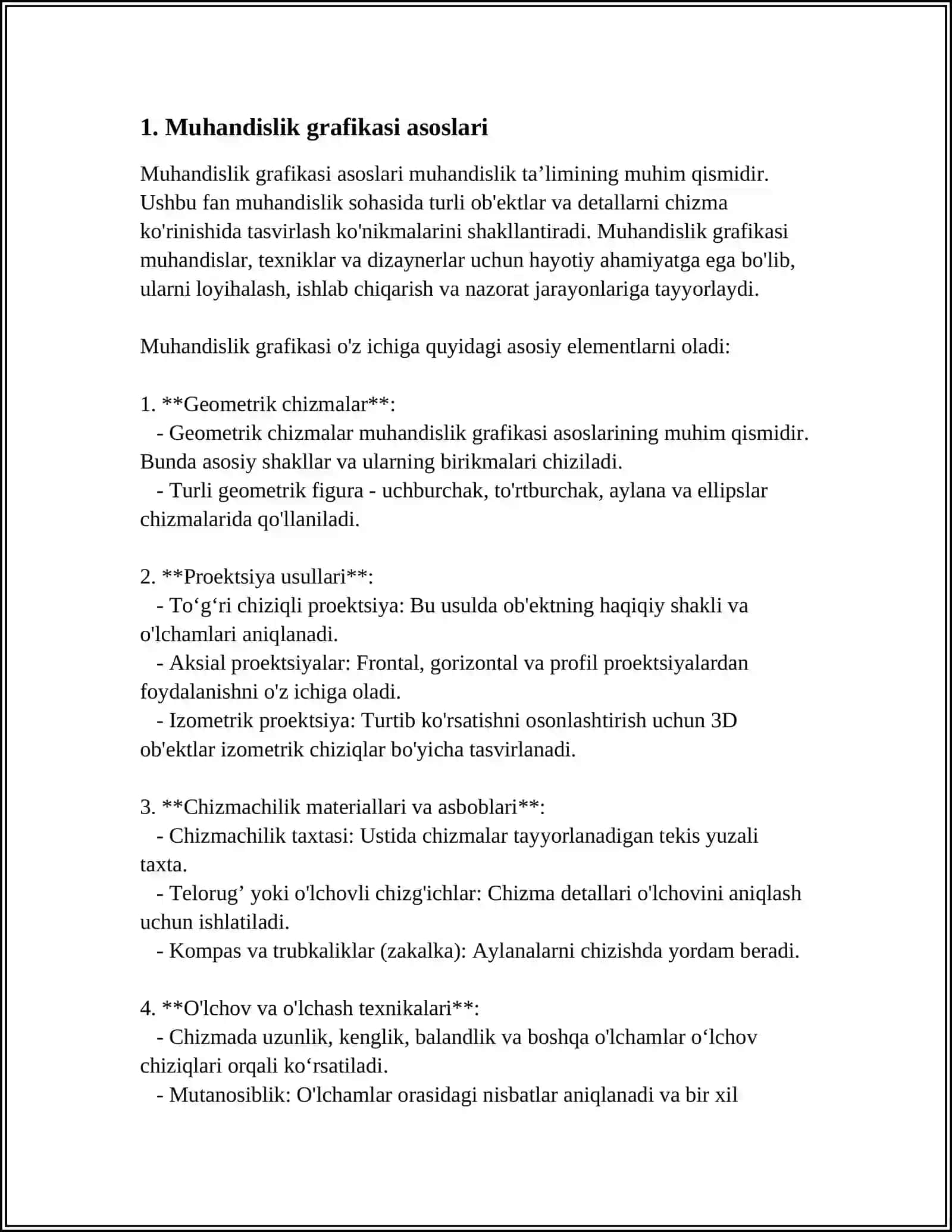 AVTOMOBIL YO'LLARI HAQIDA UMUMIY TUSHUNCHALAR 4