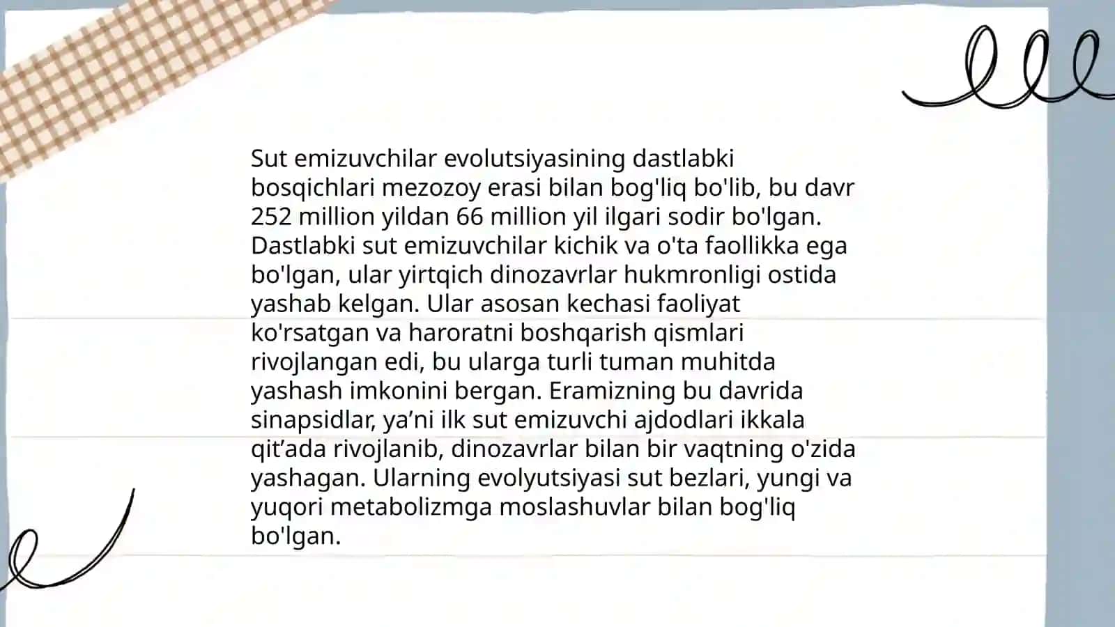 Sut emizuvchilarning kelib chiqishi va evolutsiyasi 4