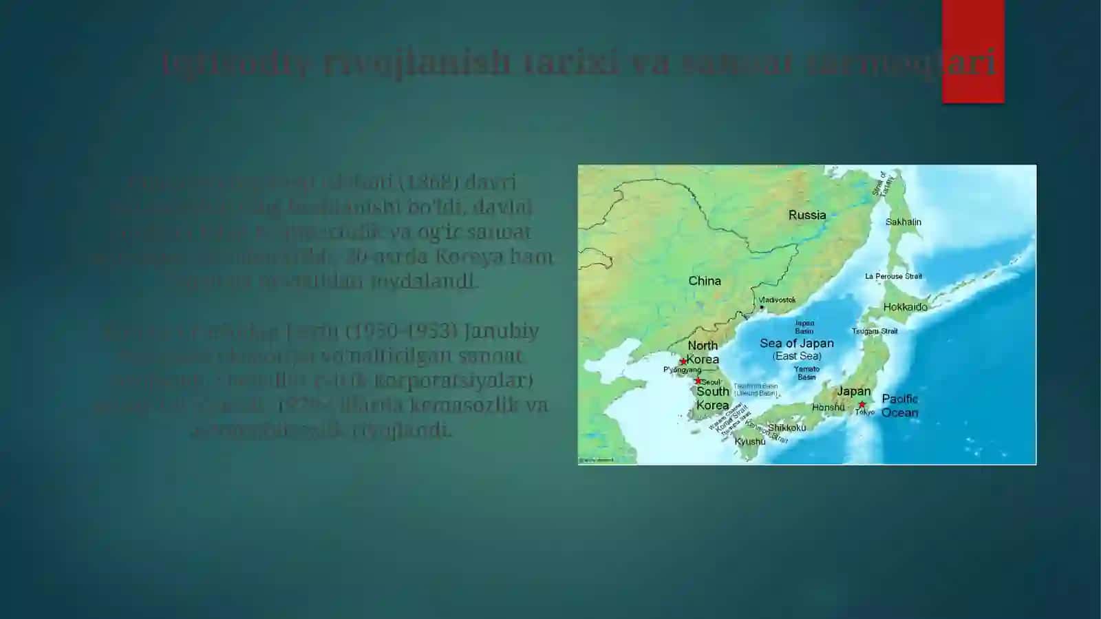 Yaponiya va Koreya Respublikasining iqtisodiy-geografik tavsifi 4