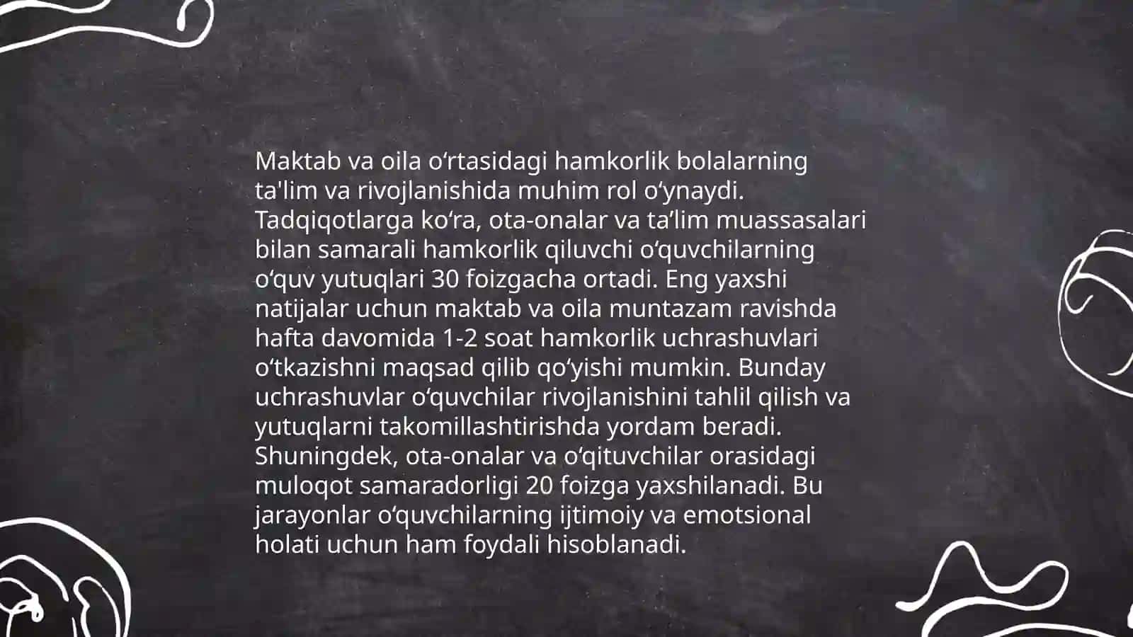 Alohida yordamga muhtoj bolani umumtaʼlim maktabi yoki maktabgacha tashkilotda inklyuziv taʼlim sharoitida oʻqishga moslashishiga oila va maktabning oʻrni 4