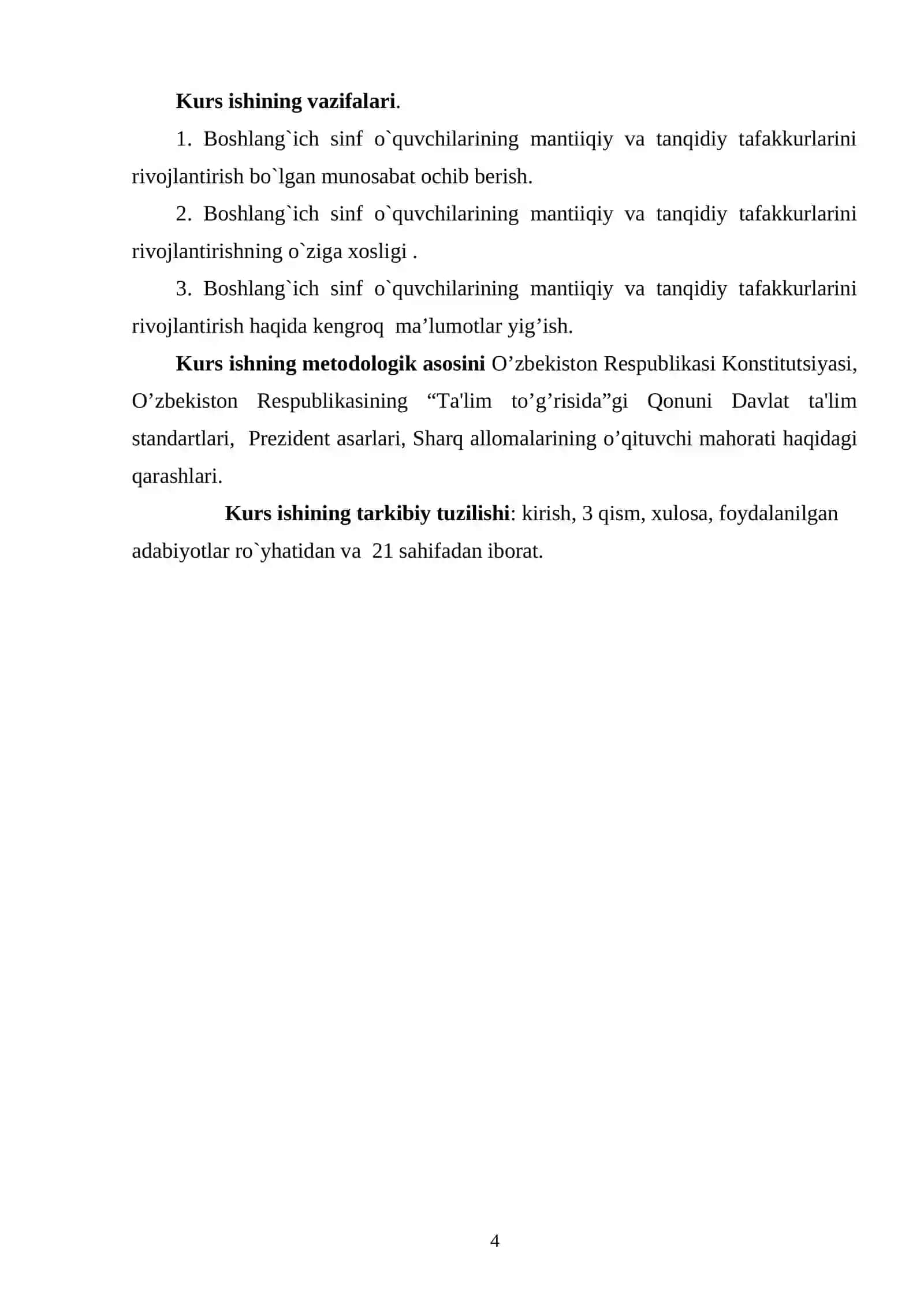 Boshlang'ich sinf o'quvchilarining mantiqiy va tanqidiy tafakkurlarini rivojlantirish 4