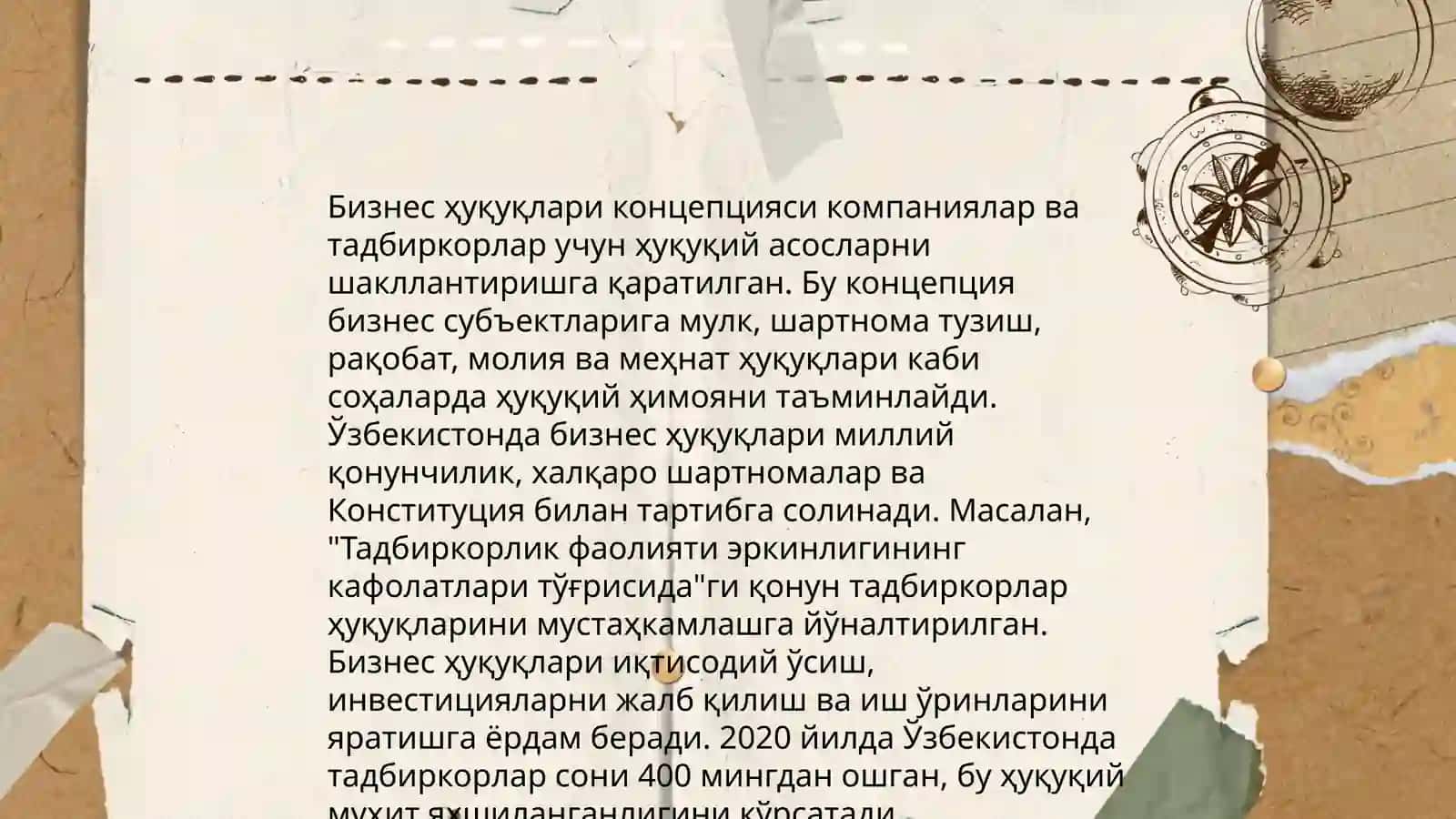 Бизнесга бўлган ҳуқуқлар ва унинг ҳаёт цикли 4