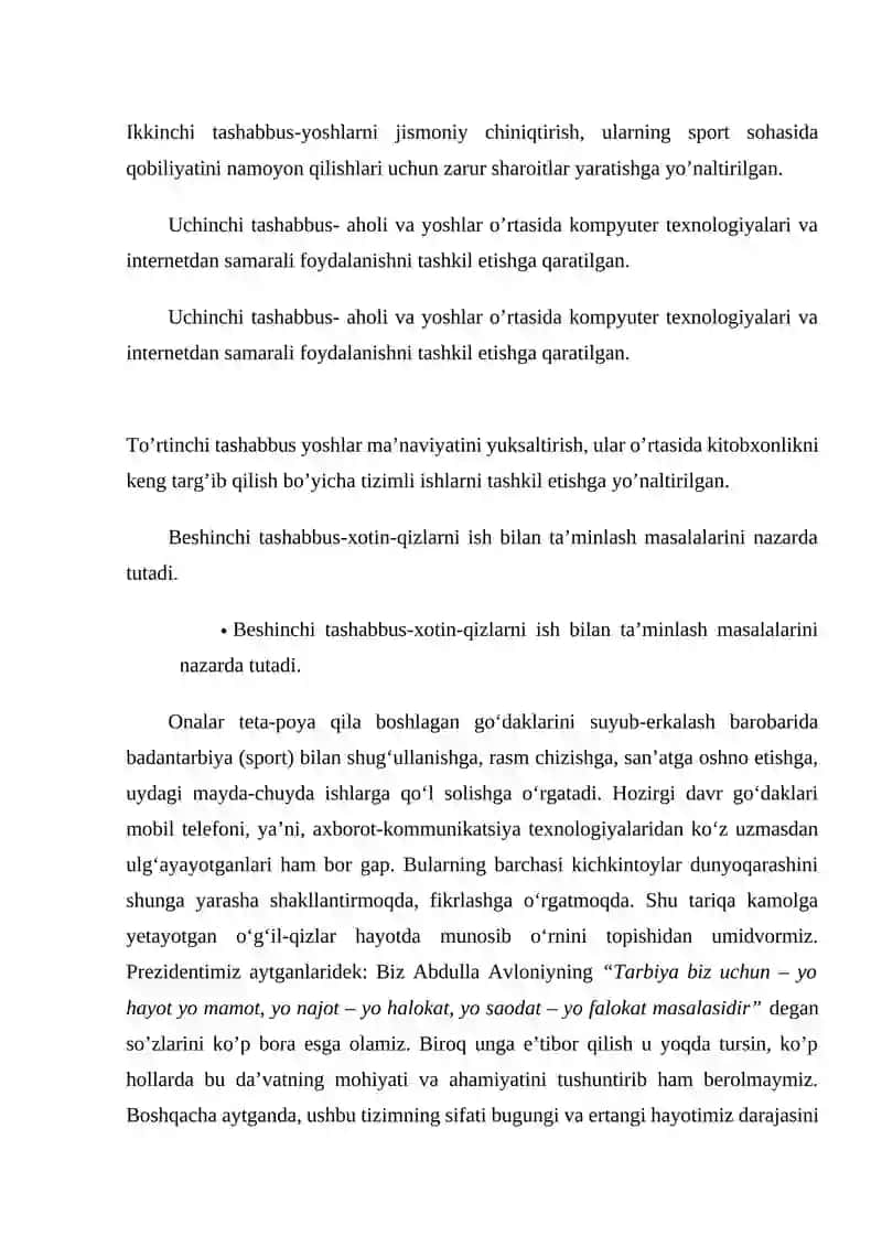Besh tashabbus va uning ma'naviy madaniyatini ta'minlashdagi o'rni 4