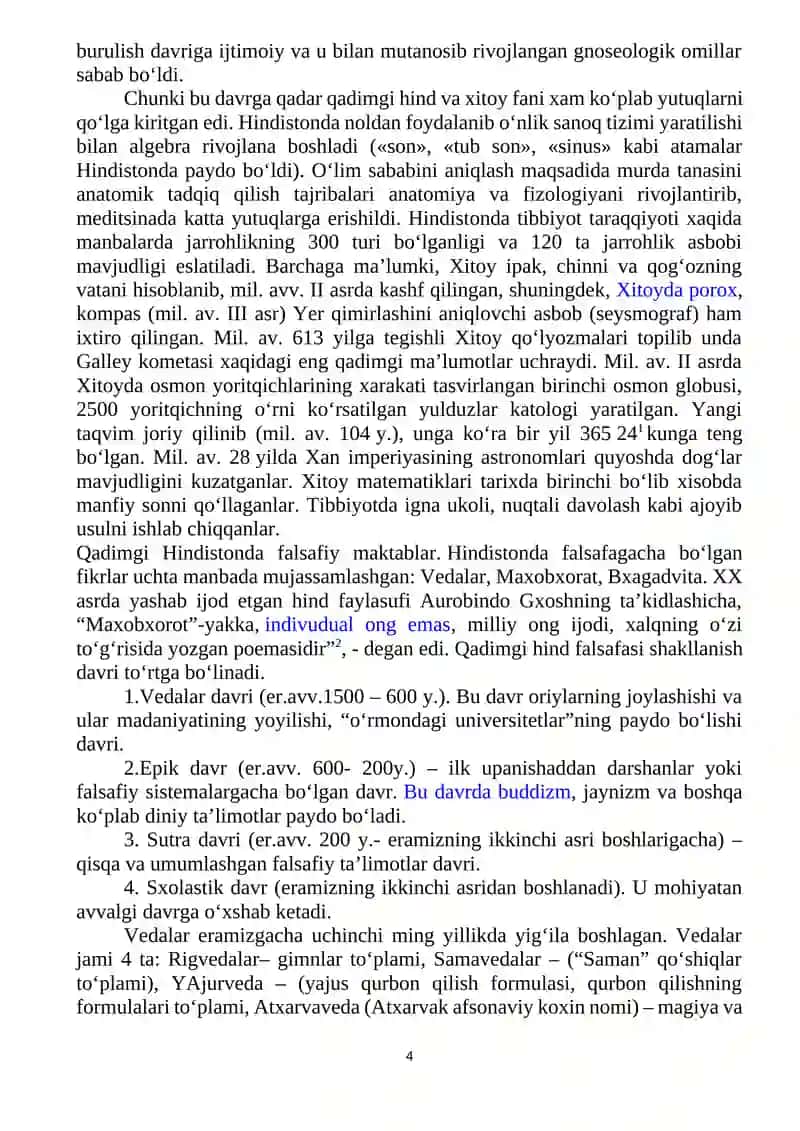 Falsafiy tafakkur taraqqiyoti bosqichlari 4