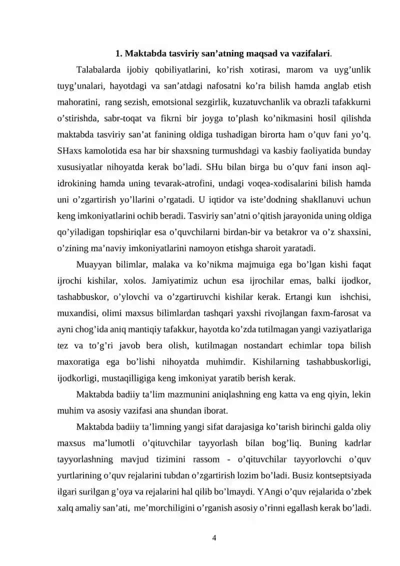 Tasviriy san'atning pedagogik texnologiyalari 4