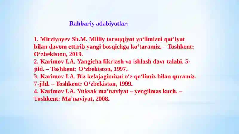 Mustaqillik yillarida O‘zbekiston dagi ma’naviy va madaniy taraqqiyot 4