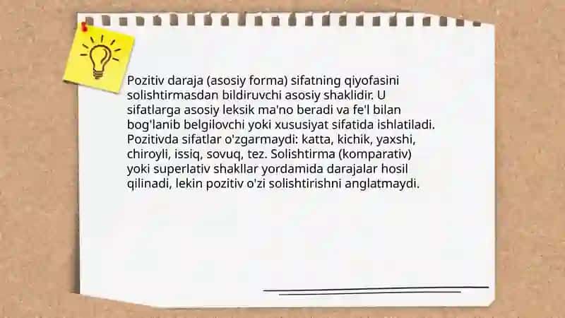 Sifatlarning darajasi 4