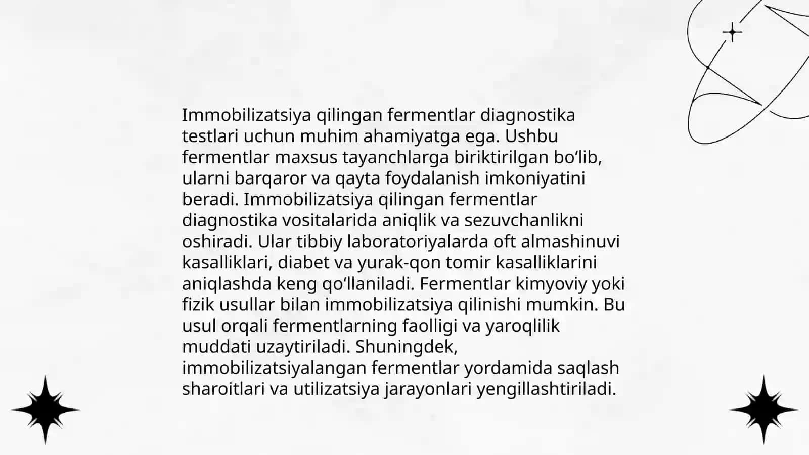 Immobillangan fermentlar: yaratilishi va tibbiyotda qo‘llanilishi 4