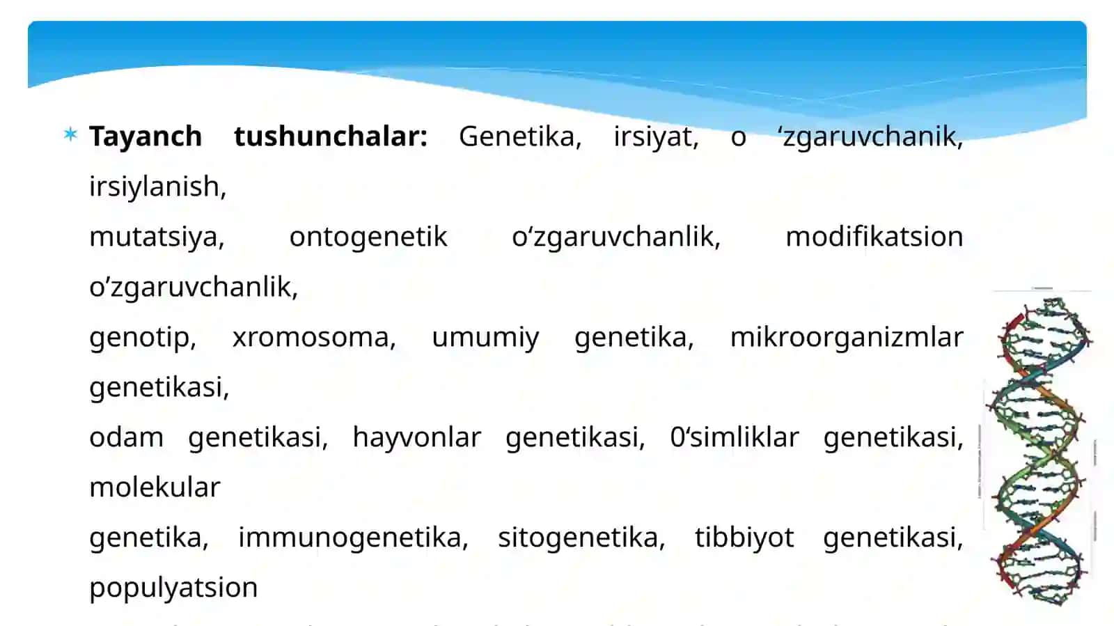 Genetika asoslari va bolaning rivojlanishida irsiy kasalliklar 4