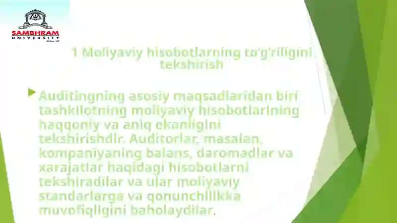 AUDITNING ASOSIY MAQSADI NIMALARDAN IBORAT? 4