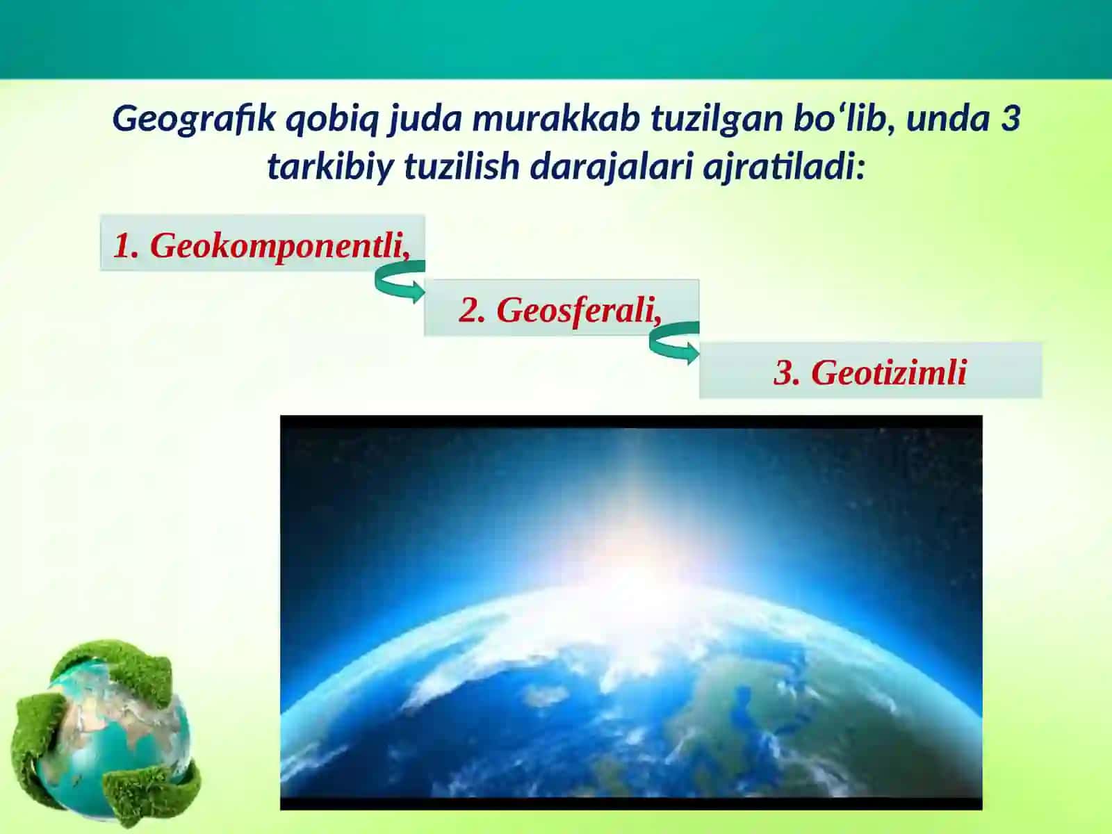 Geografik qobiq vauning umumiy qonuniyatlari 4
