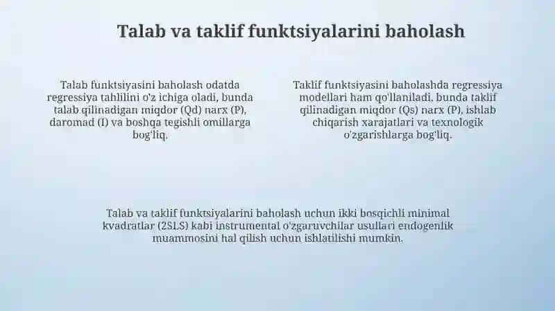 Bozor hajmini aniqlashda ekonametrik modellardan foydalanish 4