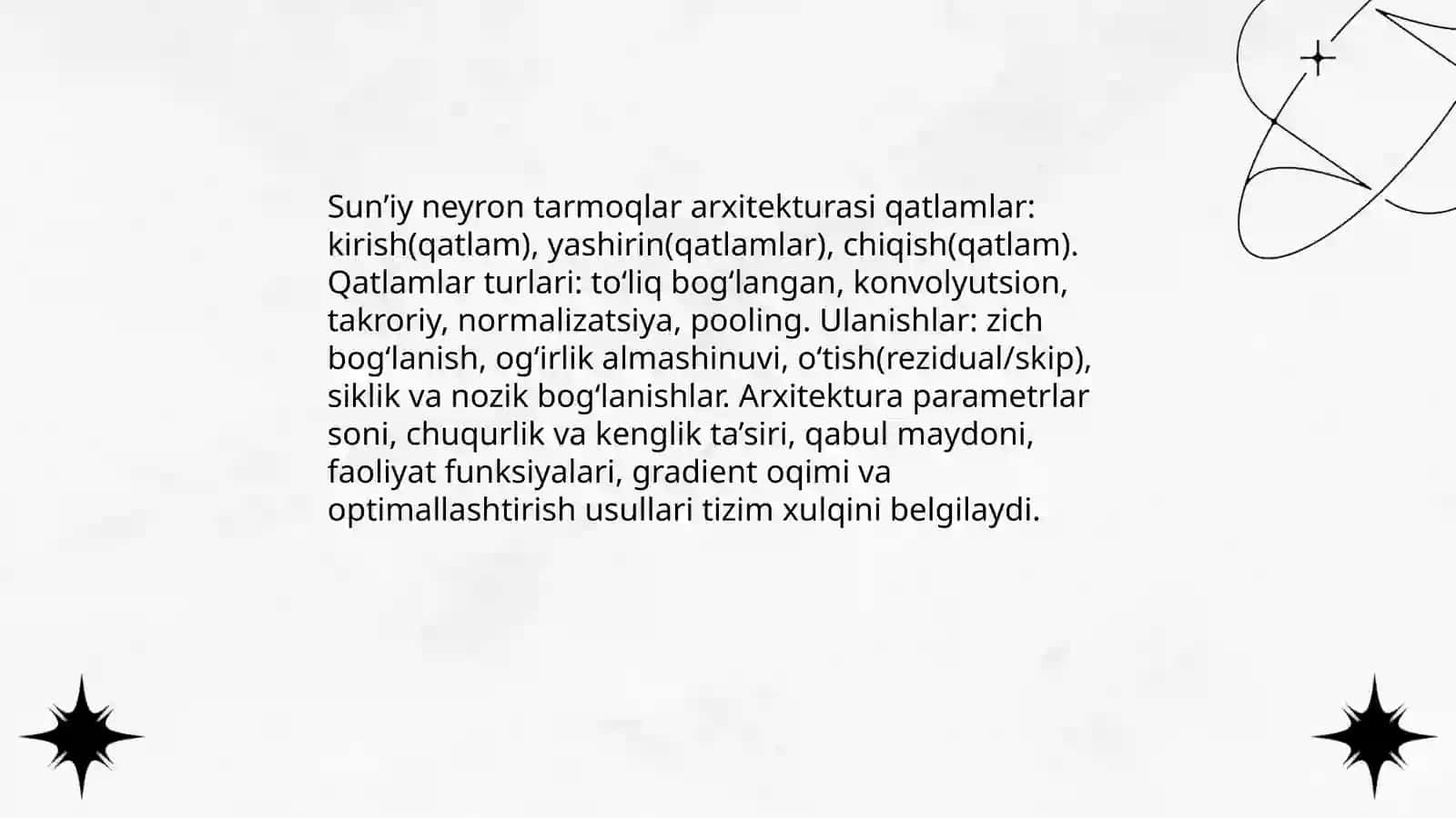 Sun’iy neyron tarmoqlari 4
