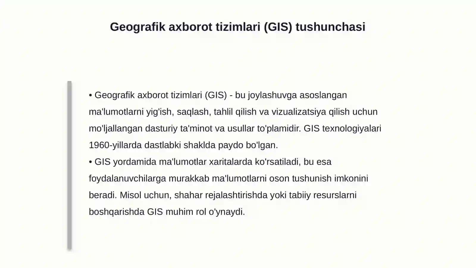 Masofadan zondlash (GIS va RS) texnologiyalari 4