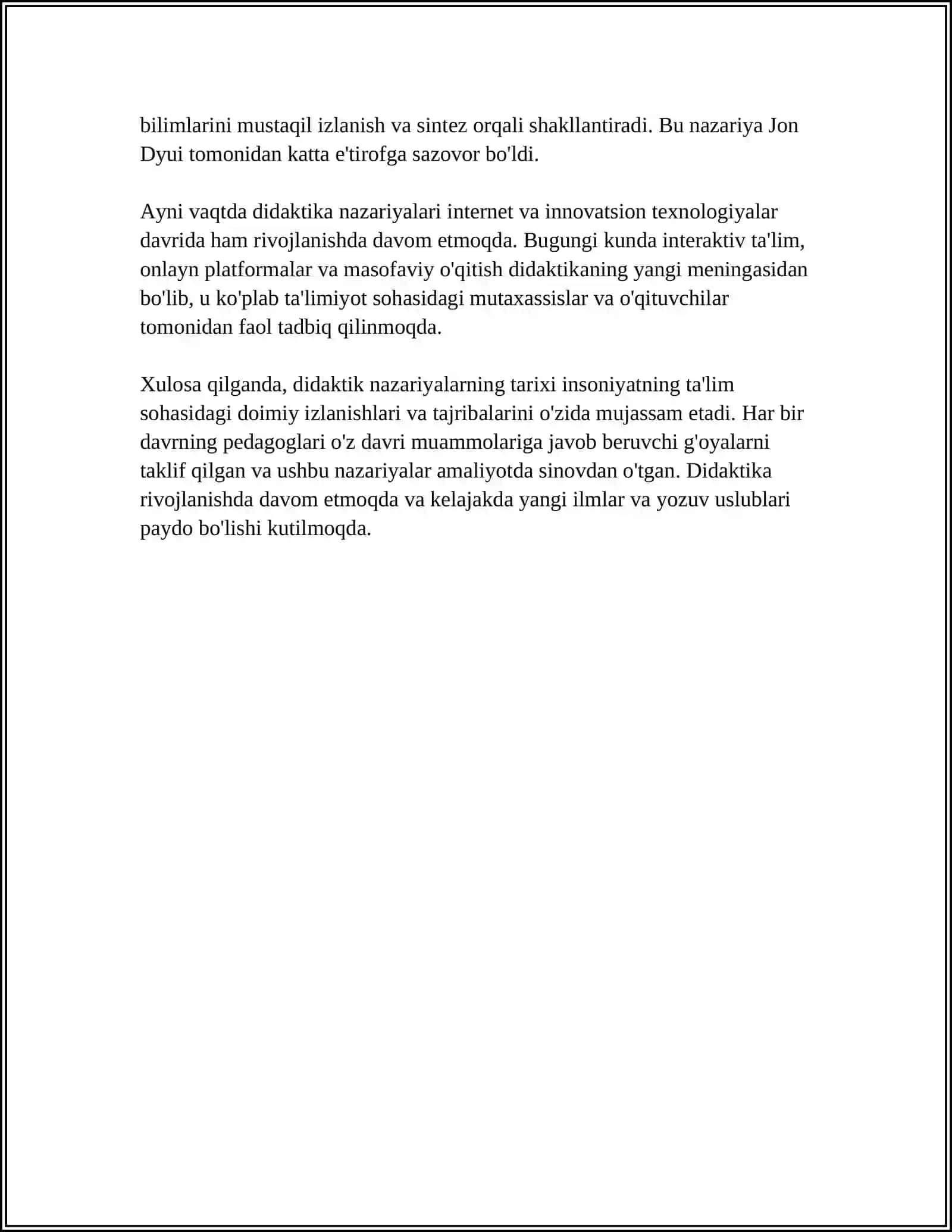 DIDAKTIK NAZARIYALAR VA TA’LIM PARADIGMALARI 4