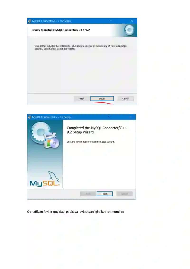 C++ da MySQL bilan ishlash 4