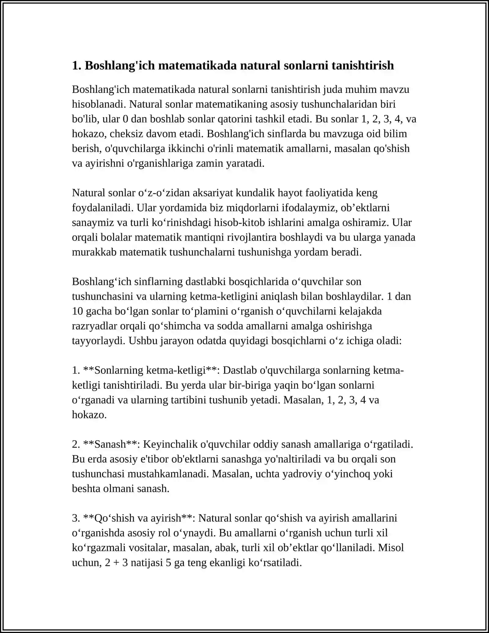 BOSHLANGICH SINFLARDA YUZ ICHIDA NOMANFIY BUTUN SONLARNI RAQAMLASHDA OGZAKI VA YOZMA TOPSHIRIQLARNI URGATISH MWTODIKASI 4