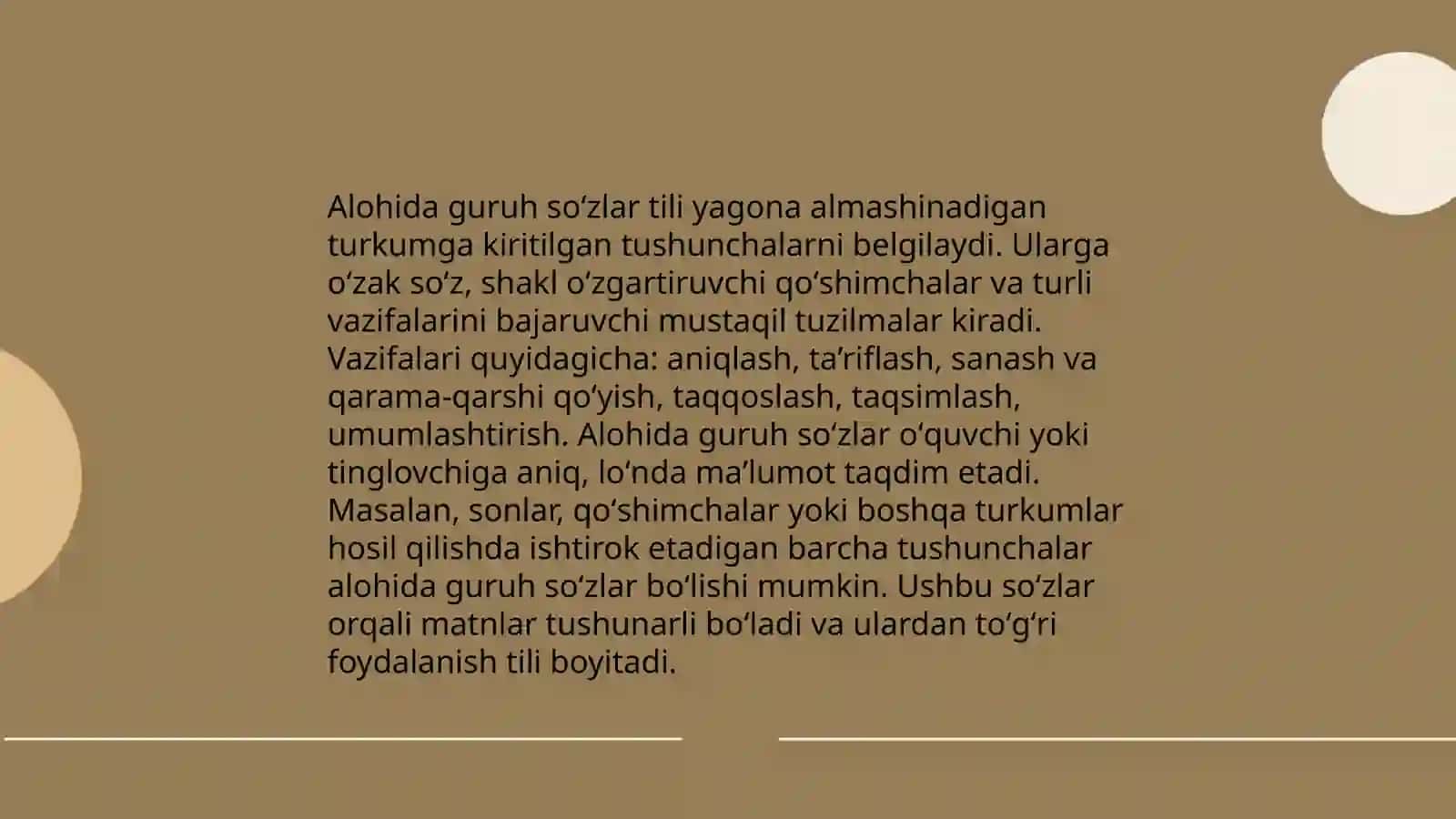 Alohida guruh soʻzlar 4