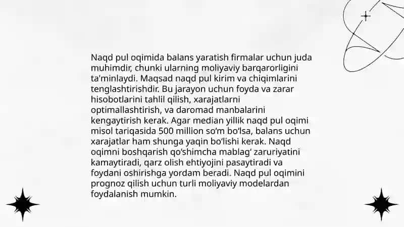 Naqd pul aylanish davrini hisoblash 4