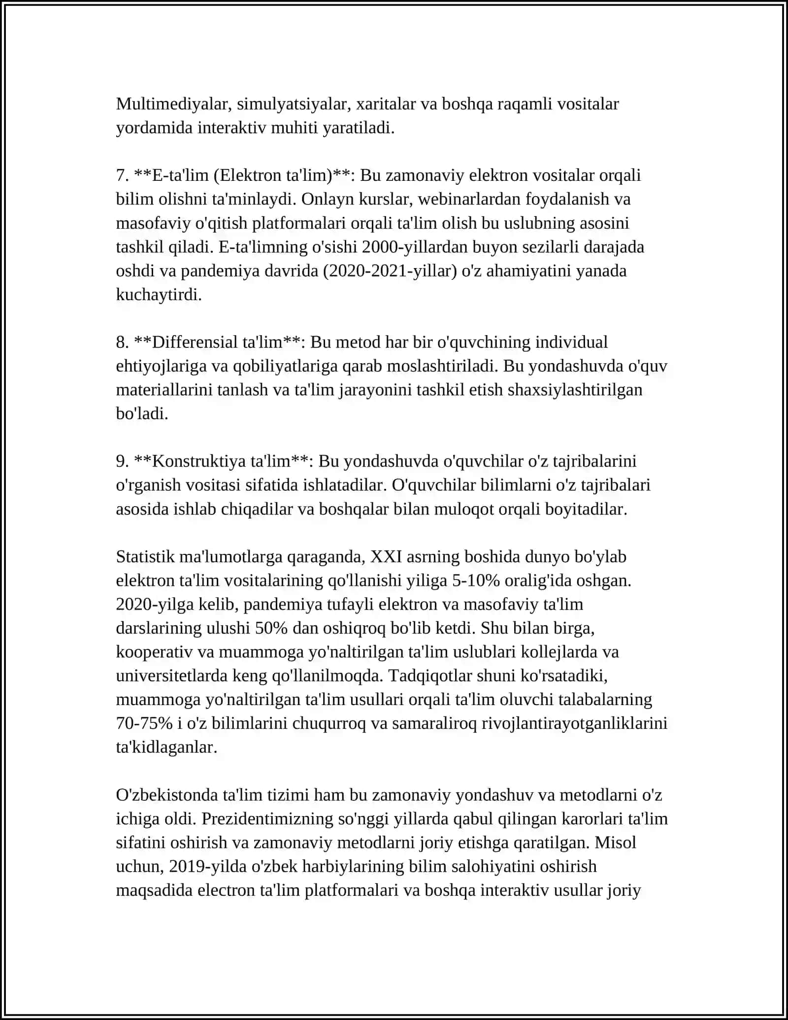 TA’LIM METODLARI VA VOSITALARI 4