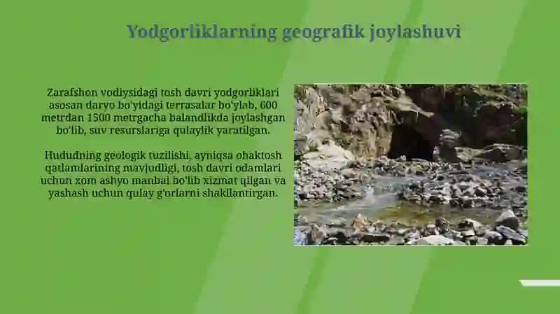Zarafshon vohasi tosh davri yodgorliklari va ularning oʻrganilishi 4