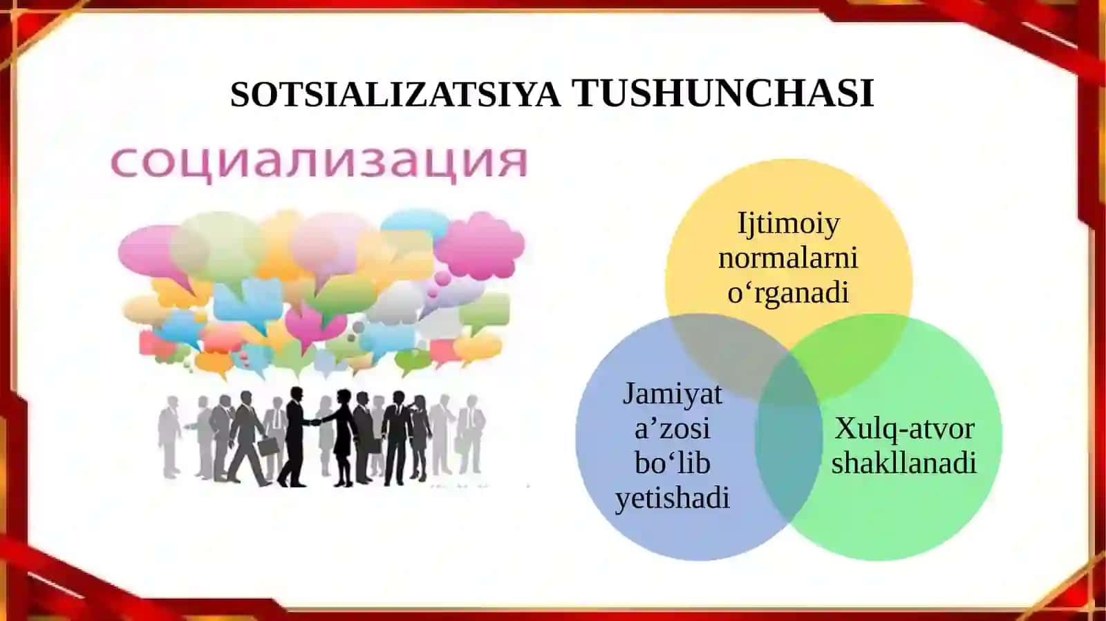 Bolalar shaxsining sotsializatsiyasi va adaptatsiyasining psixologik shart-sharoitlari, vositalari va mexanizmlarida Oilaning oʻrni 4
