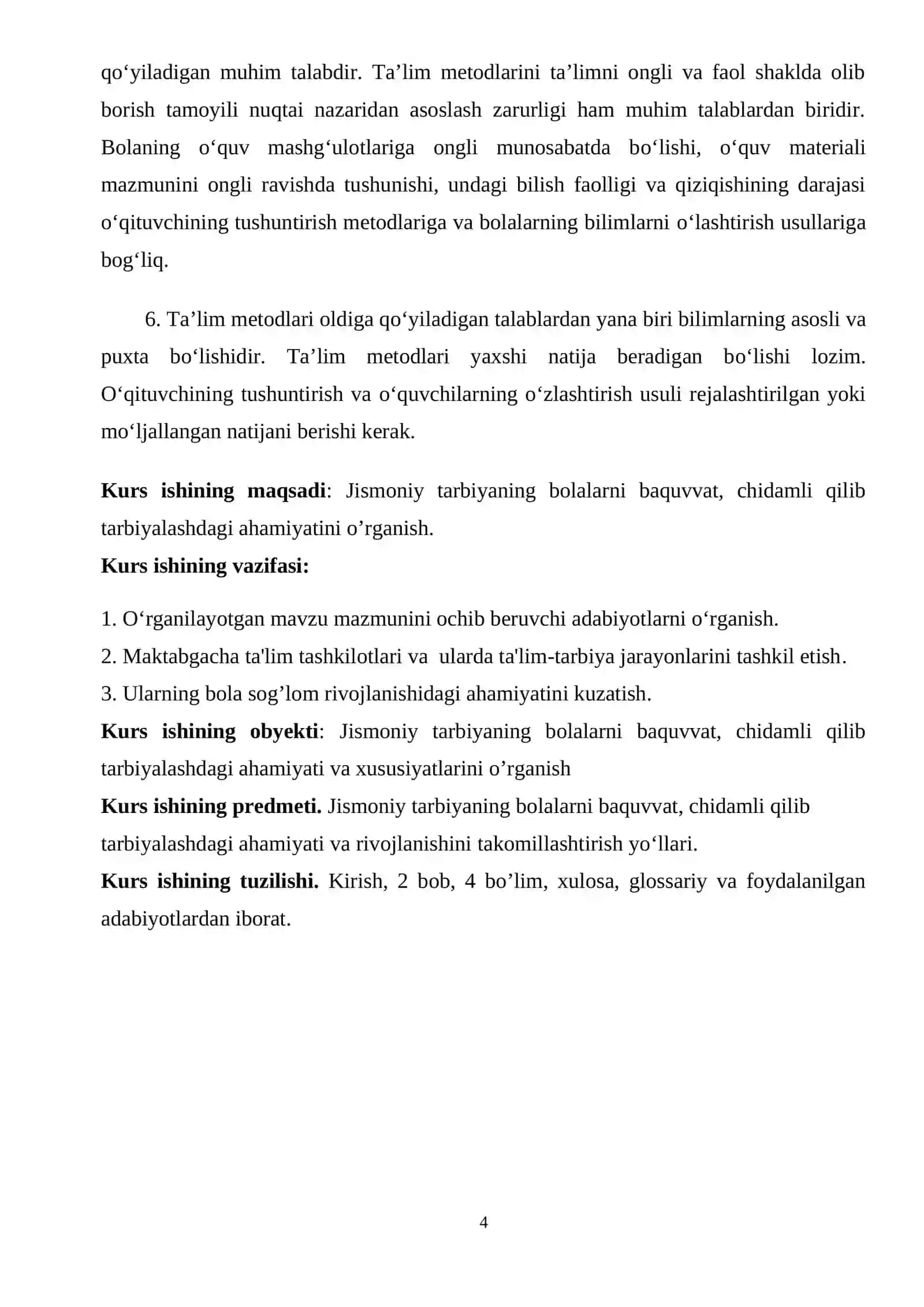 Jismoniy tarbiyaning bolalarni baquvvat, chidamli qilib tarbiyalashdagi ahamiyati 4