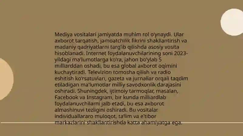 Mediya savodxonlik boyicha tuwuncha 4