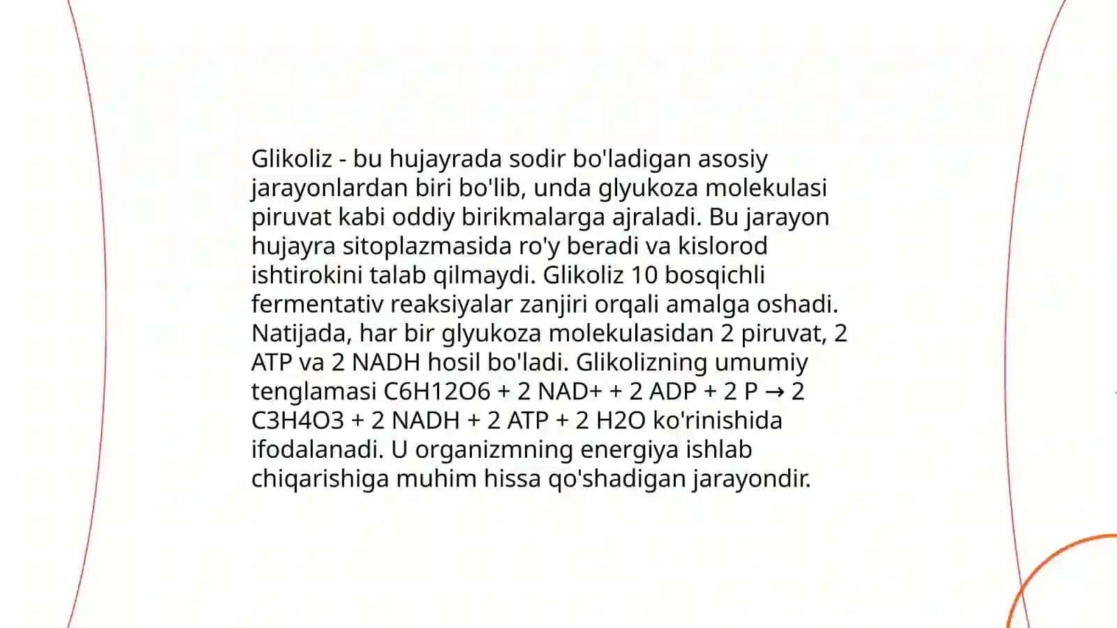 Katabolik metabolizm. Mikrob hujayrasi tomonidan energiya olish usullari, turlari 4