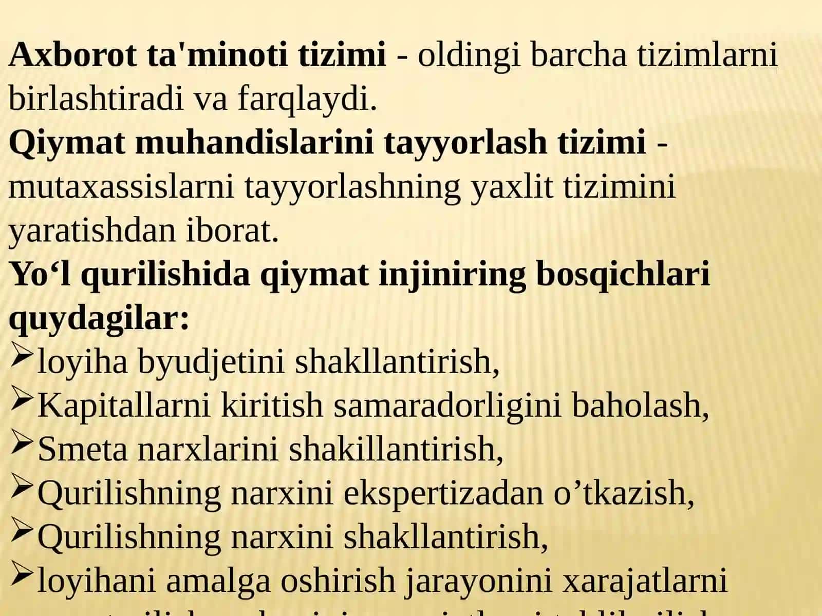 Yo‘l qurilishida qiymat injiniringi tizimi 4