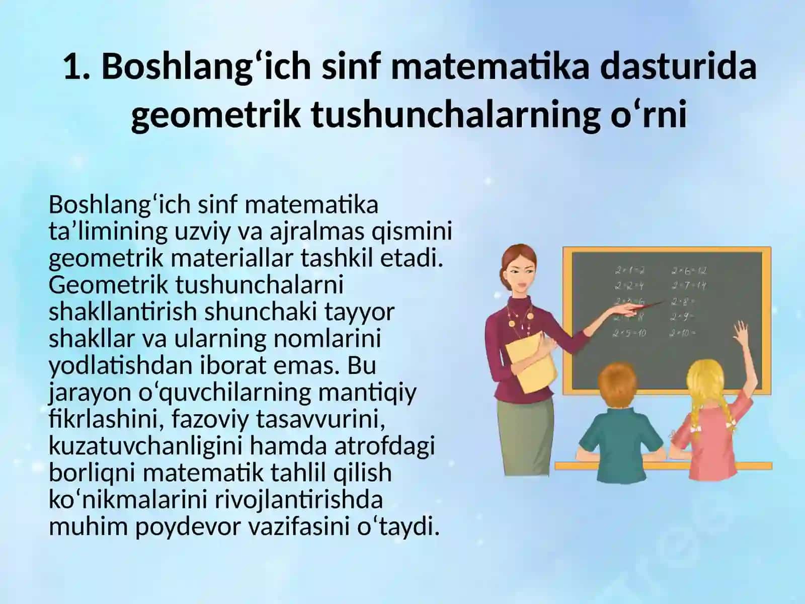 TO‘G’RI TO‘RTBURCHAK VA KVADRATNING PERIMETRI, YUZAGA DOIR MASALALAR YECHISHGA O‘RGATISH METODIKASI 4