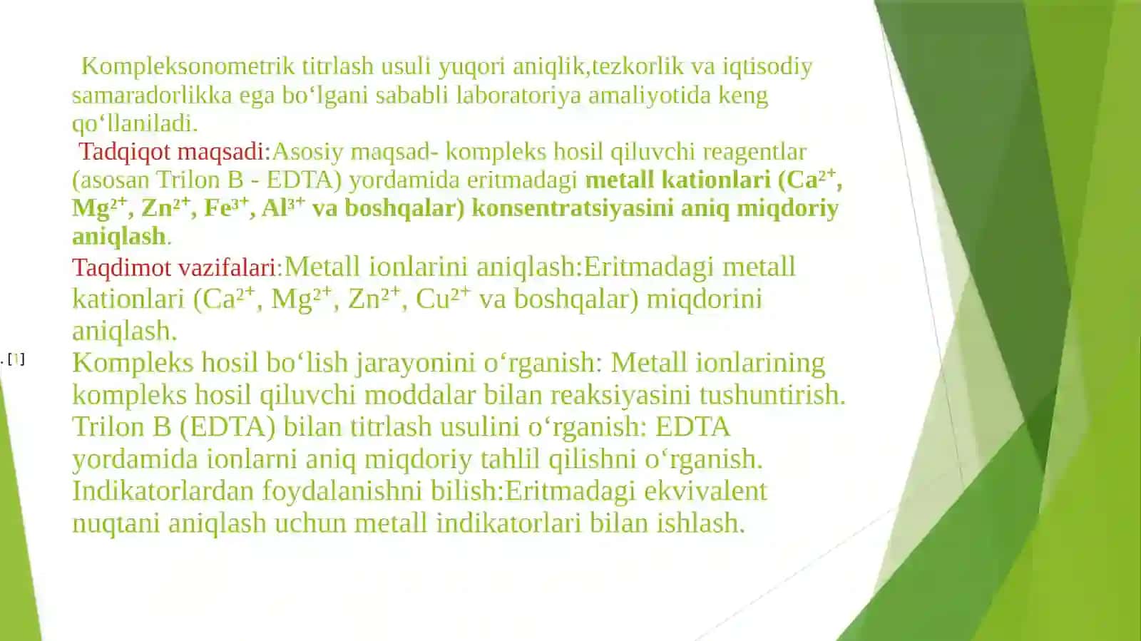 Analitik Kimyo fanidan kurs ishi 4