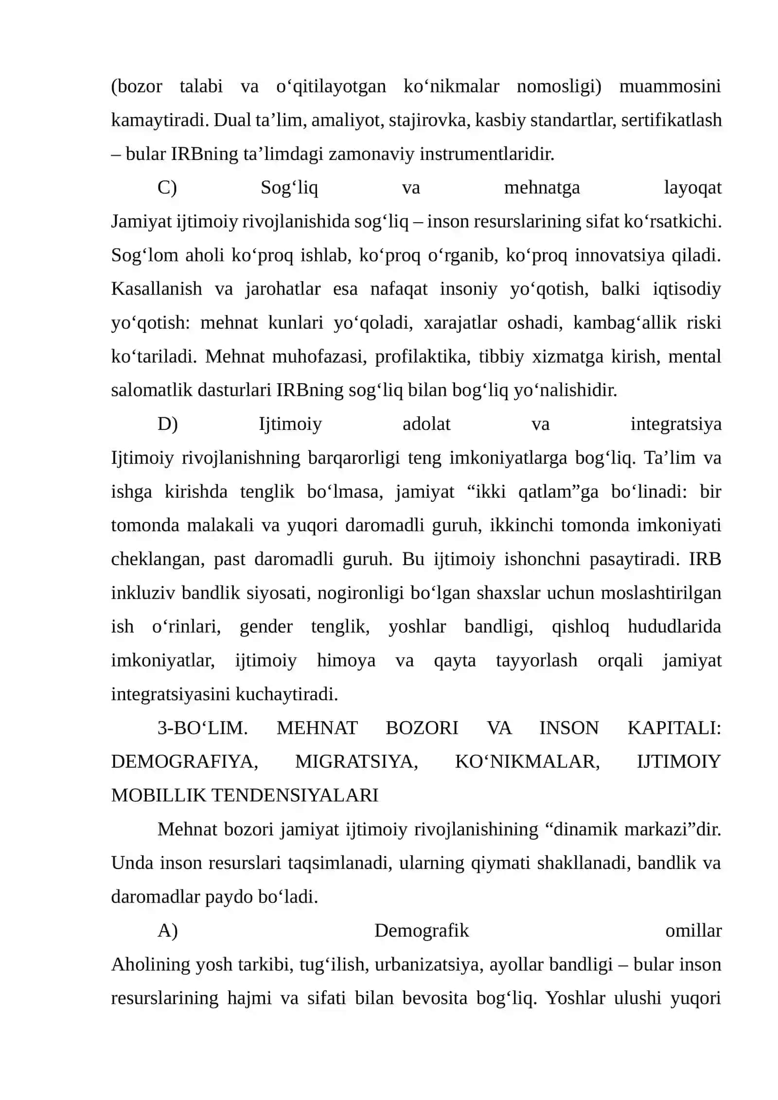 Jamiyat ijtimoiy rivojlanishida inson resurslarini boshqarishning tutgan o‘rni 4