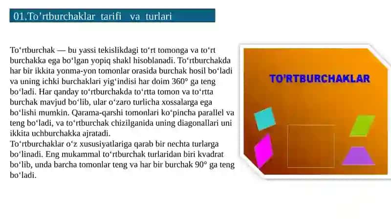 To’rtburchaklar 4