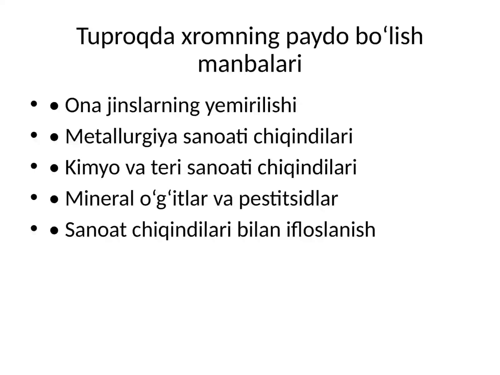 Tuproqda xrom mikroelementi 4