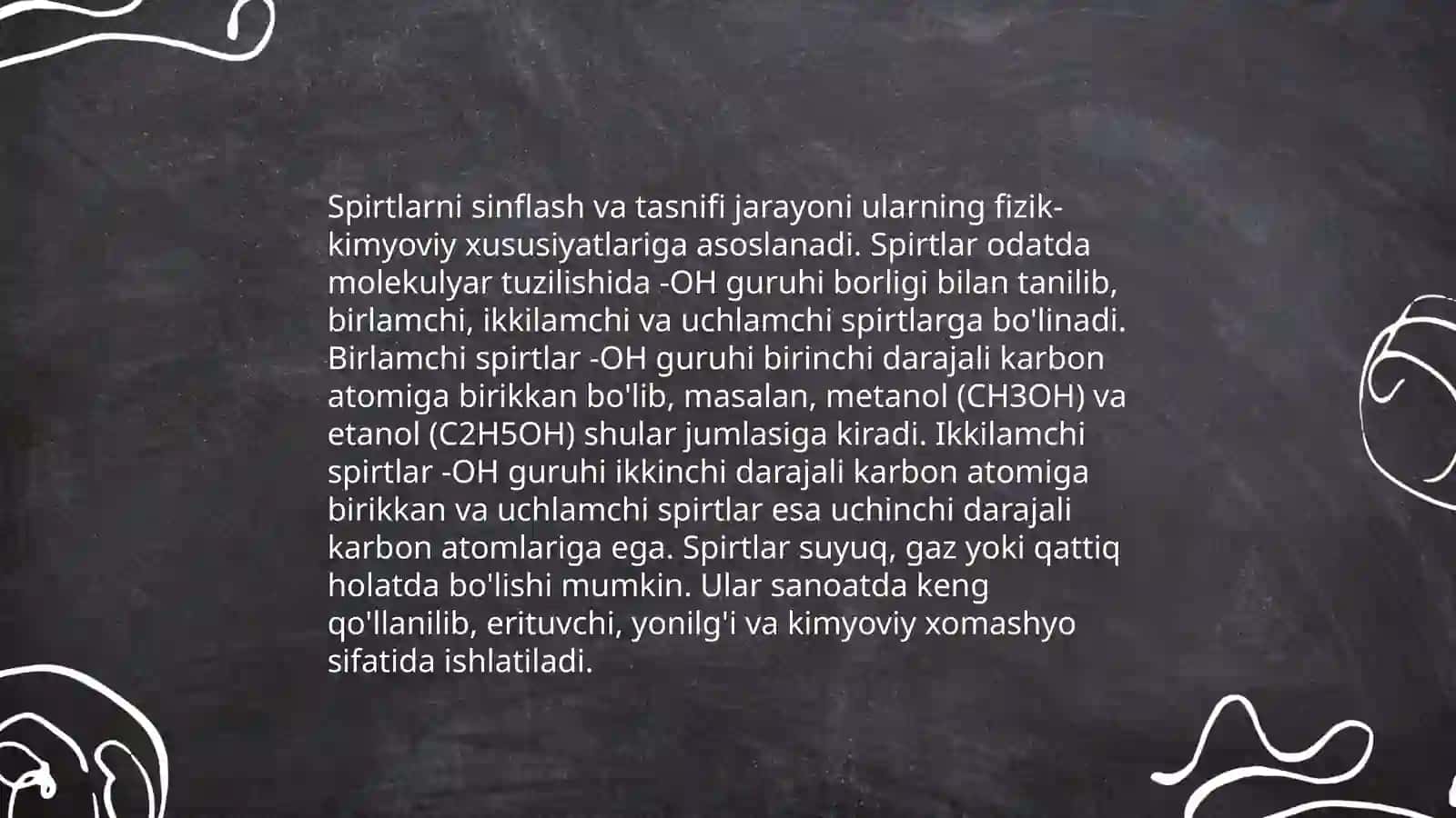 Spirtlar, aldegidlar, ketonlar mavzusida tajribalarni organish 4