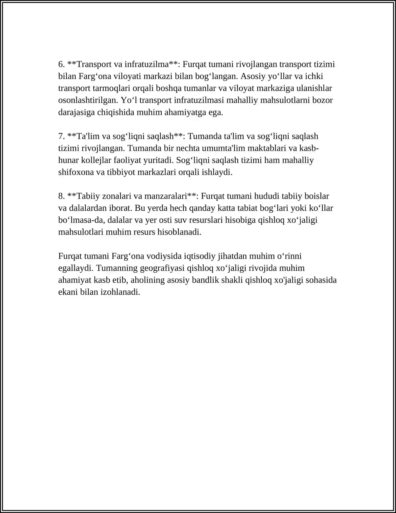 FARG‘ONA VILOYATI FURQAT TUMANI 4