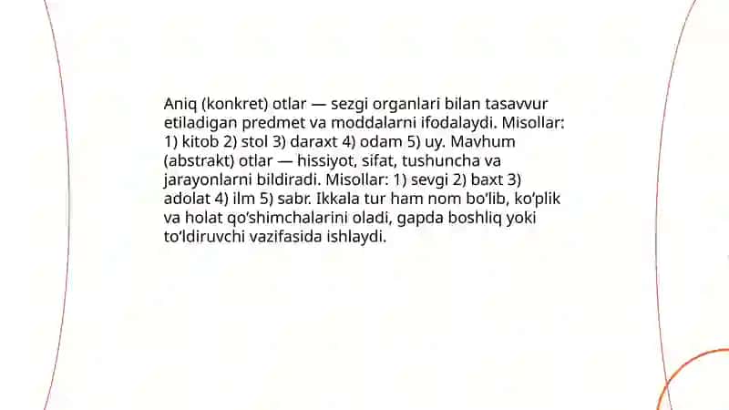 O‘zbek tilida mustaqil so‘z turkumlari 4