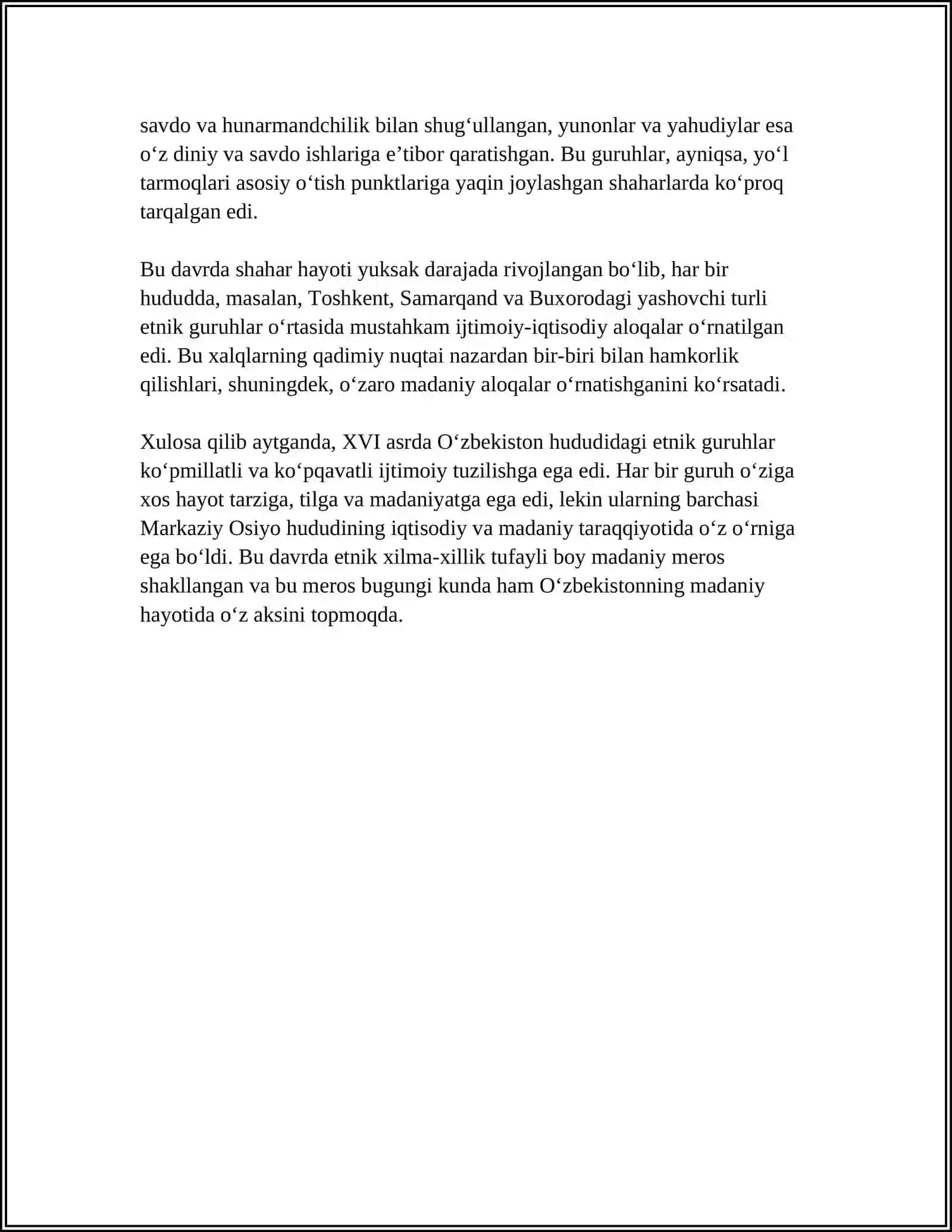 XVI ASR BOSHLARIDA YUZ BERGAN ETNIK VA MADANIY JARAYONLAR 4